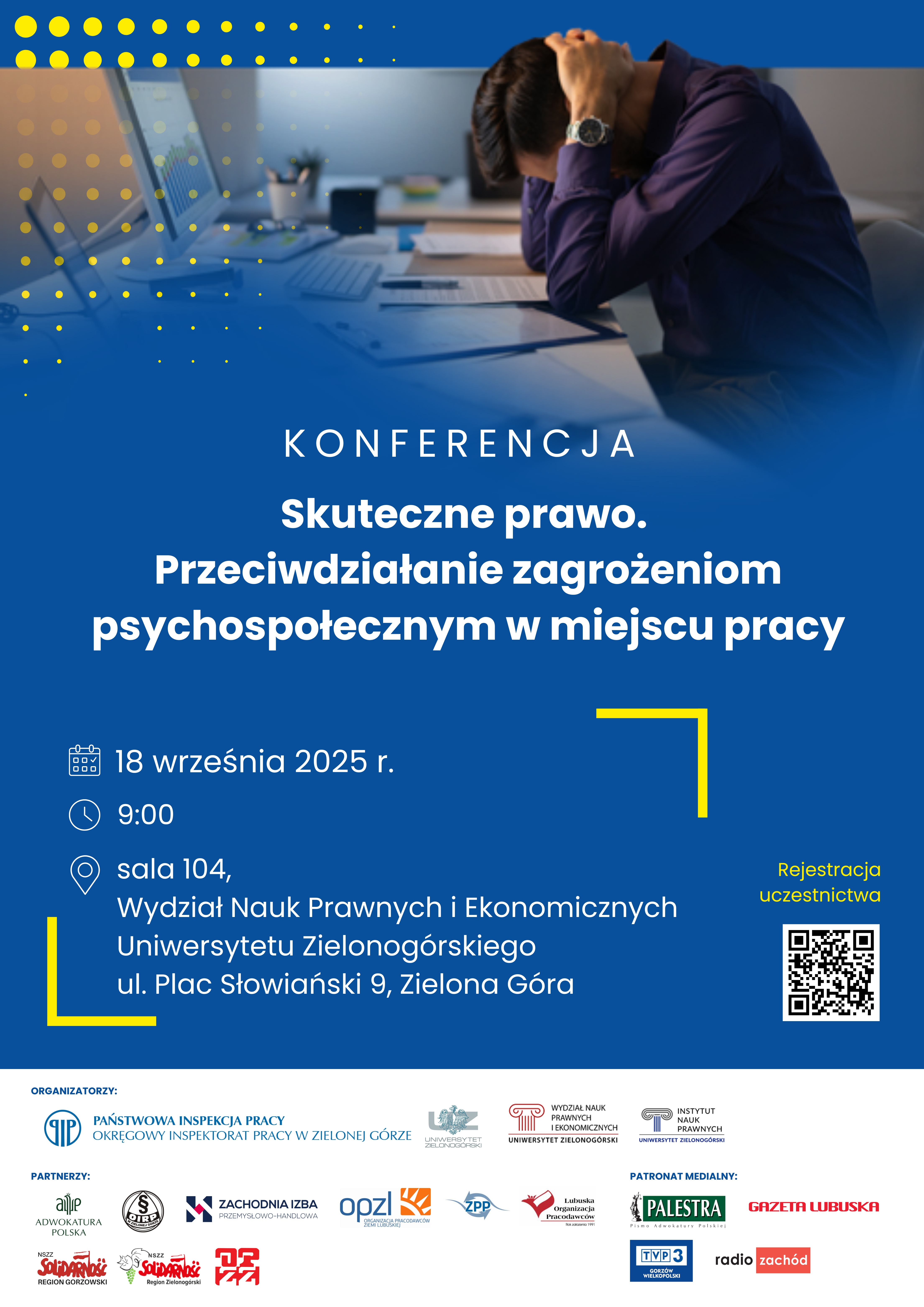 Plakat konferencji z najistotniejszymi informacjami